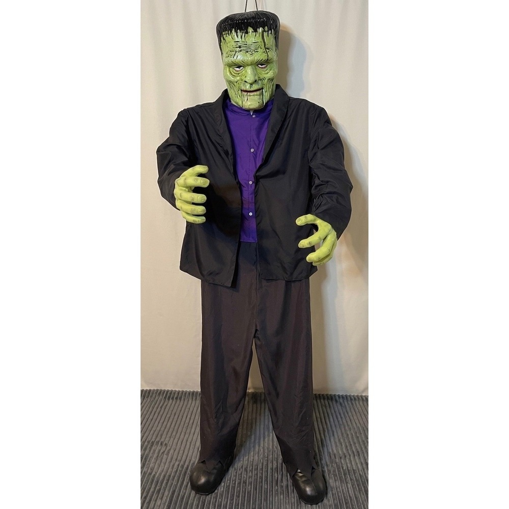 Y2K Gemmy Life Size Monster Greeter Frankenstein VGC Prop SINGS/MOVES/LIGHTS